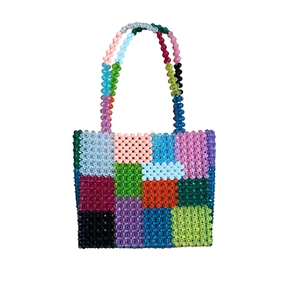 Susan Alexandra Ash Bag Handmade From Over 1500 Beads 1970 Inspired Vintage - Picture 1 of 11